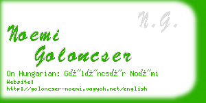 noemi goloncser business card